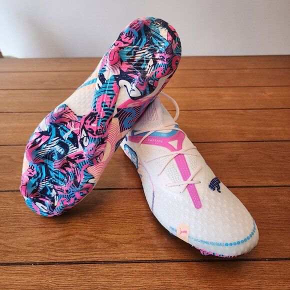 Puma Future 7 Ultimate FG/AG Soccer Cleats 108072-01 Men 9.5 White/Blue New $240 - Picture 6 of 8